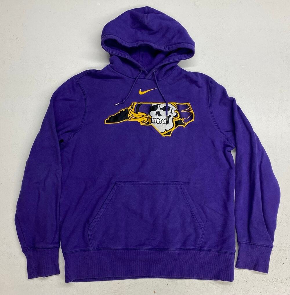 VTG Y2K Nike ECU East Carolina Pirates center swoosh stitched pullover hoodie L